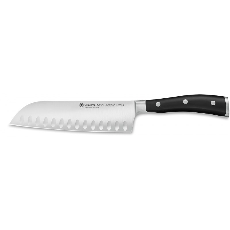 Wusthof Ikon Classic Santoku Knife with Granton Edge 17cm - 1040331317