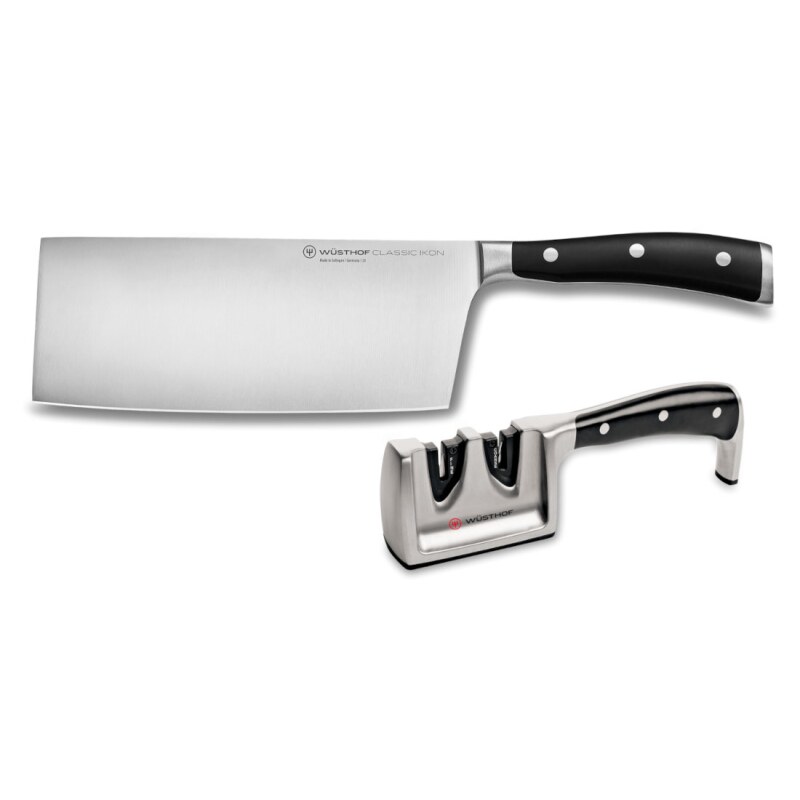 Wusthof Classic Ikon Chinese Cooks Knife 18cm with FREE Sharpener- 1120360203