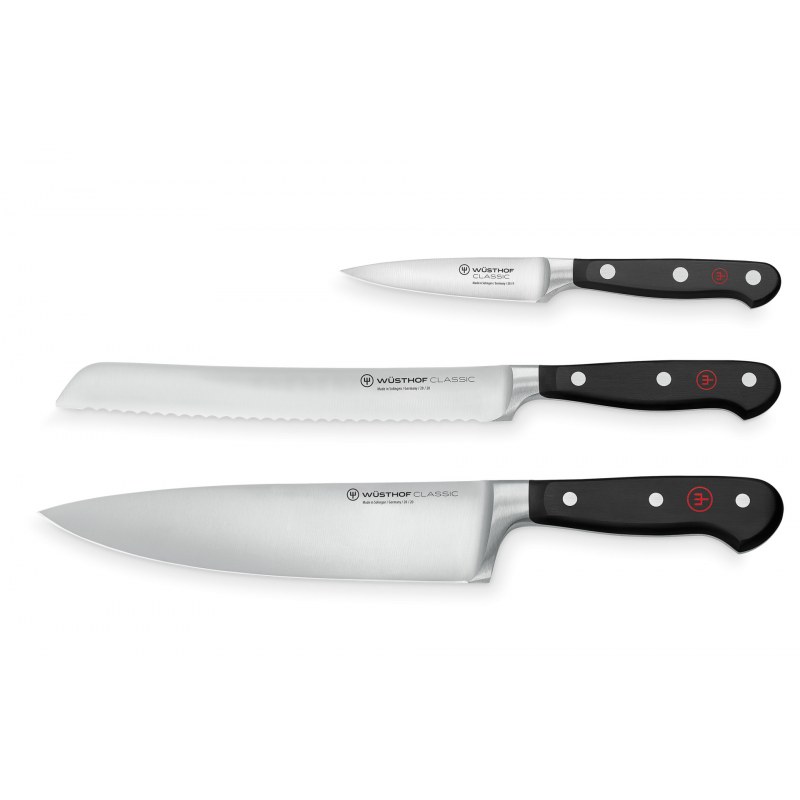 Wusthof Classic 3 piece Knife Set with Bread - 1120160304