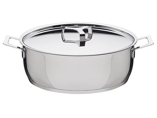 Alessi Low Casserole 24cm with Lid by Jasper Morrison