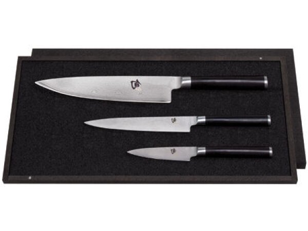 Kai Shun 3 Piece Knife Set - DMS-300 Damascus Steel
