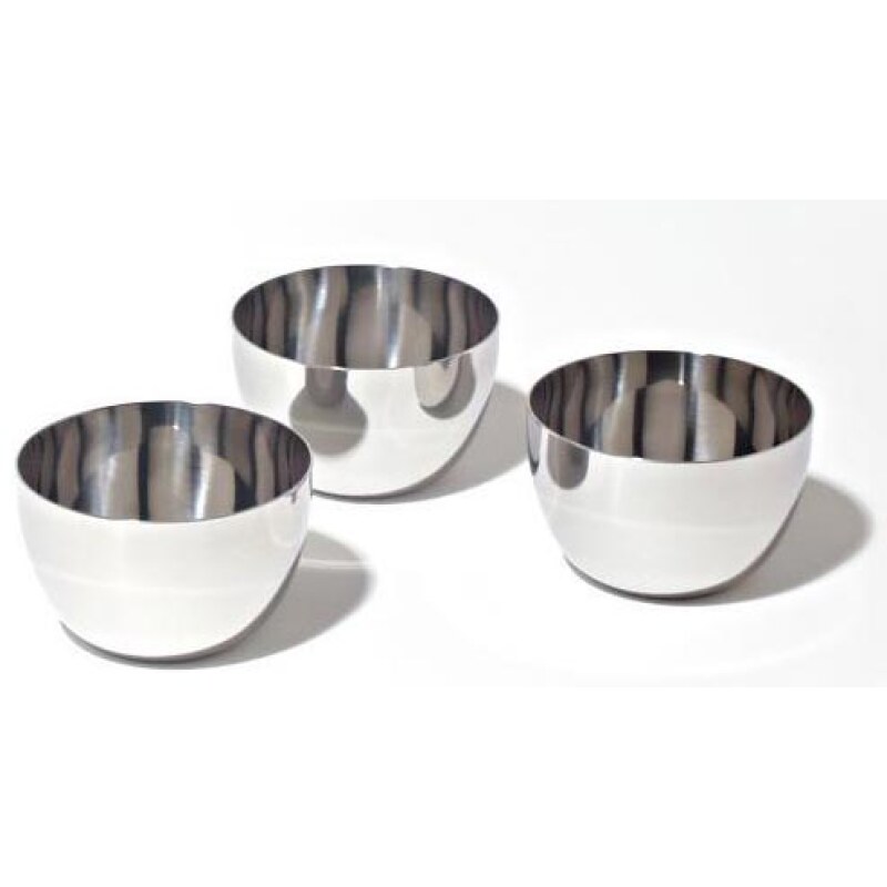 Alessi Mami Set of 3 Stainless Steel Bowls for Fondue
