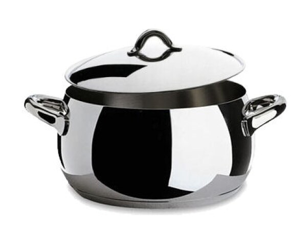 Alessi Mami Casserole with Lid - 16cm Polished Finish
