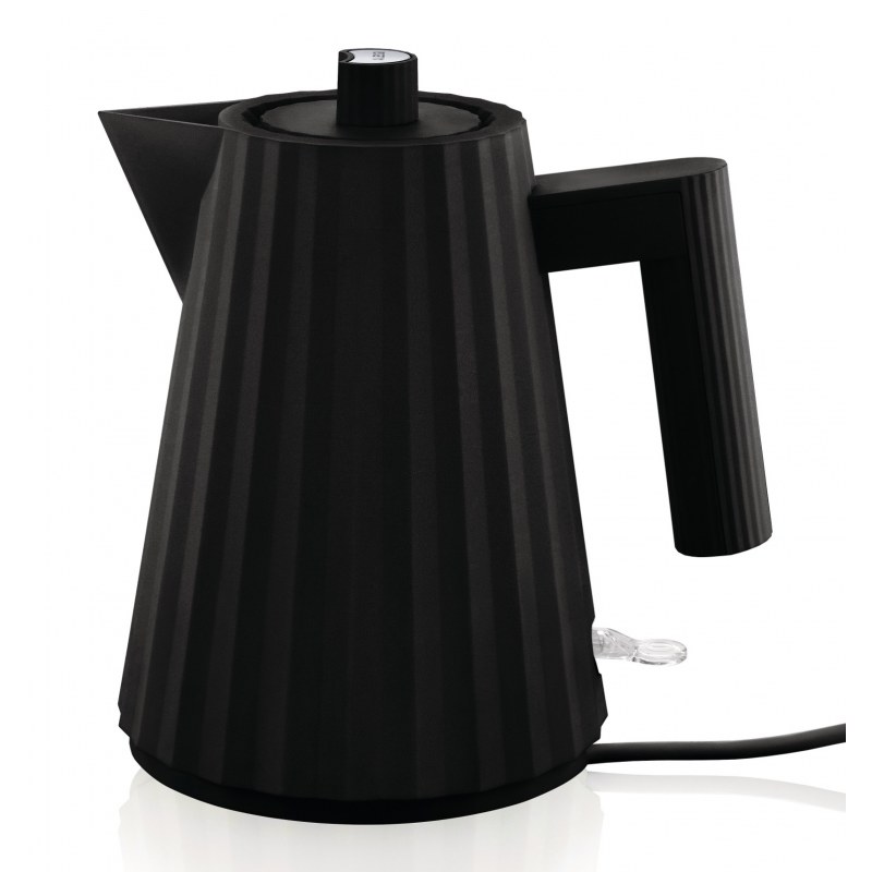 Alessi Plisse Cordless Electric Kettle Small Black MDL06/1BUK