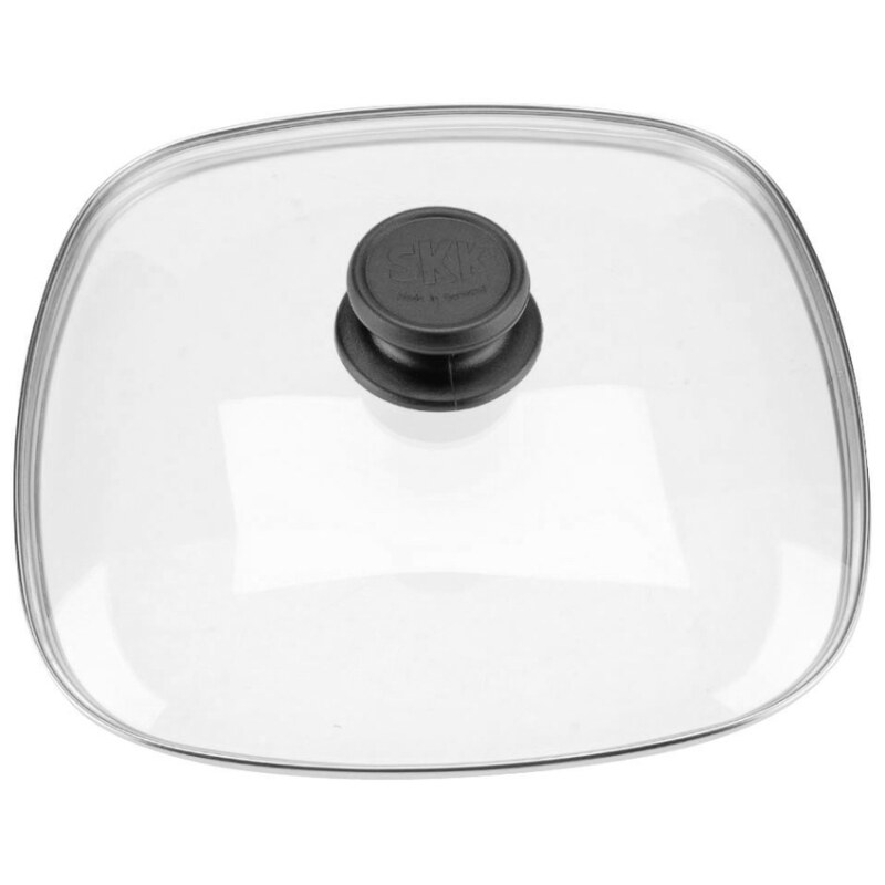 SKK Glass Lid with Steel Rim Square 26cm x 26cm