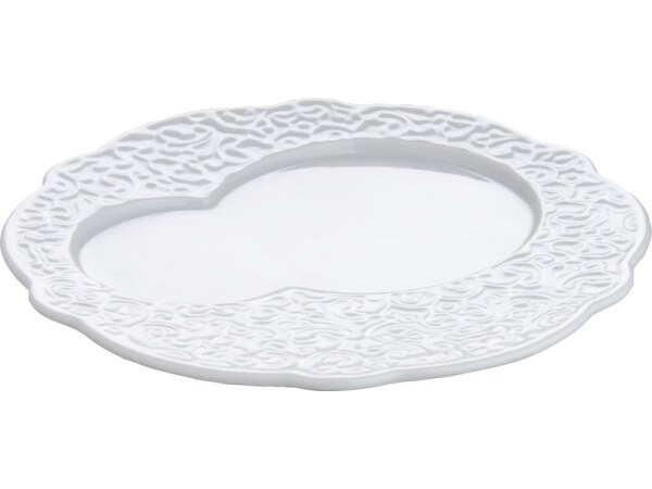 Alessi Dressed Breakfast plate in white porcelain set of 4