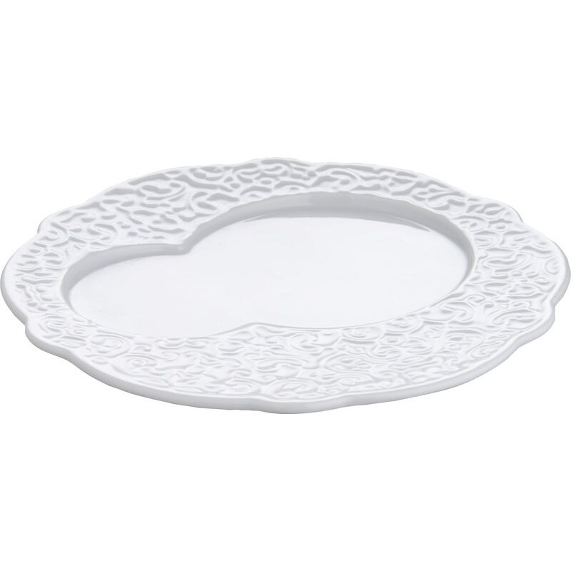 Alessi Dressed Breakfast plate in white porcelain set of 4