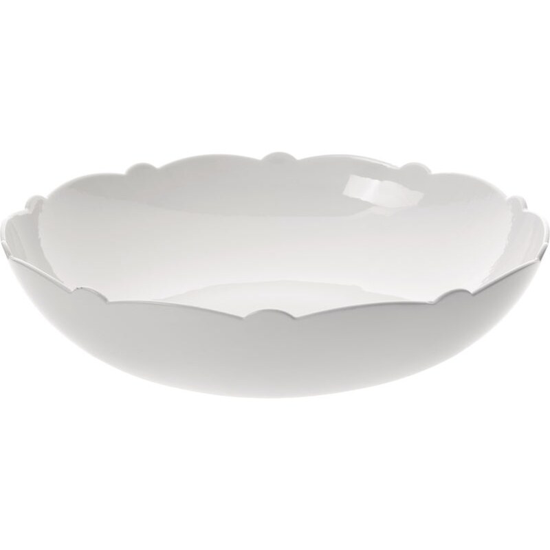Alessi Dressed salad bowl in white porcelain