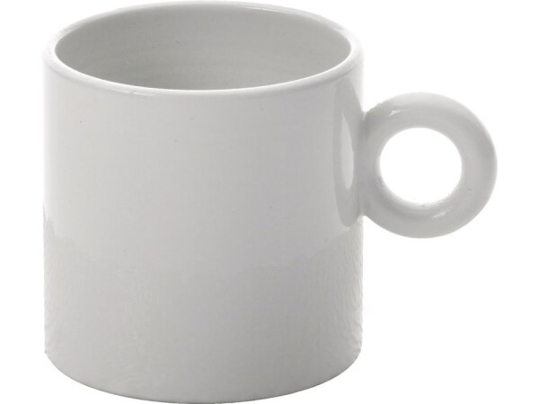Alessi Dressed mocha cup in white porcelain set of 4