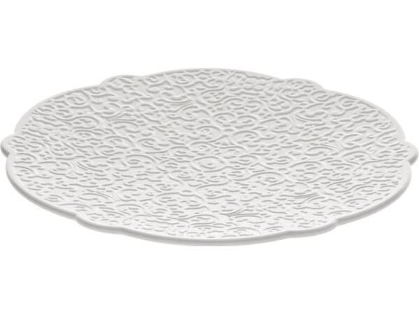 Alessi Dressed Saucer for teacup in white porcelain set of 4