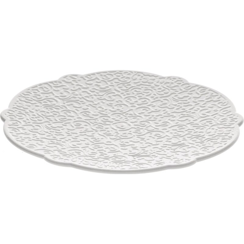 Alessi Dressed Saucer for teacup in white porcelain set of 4