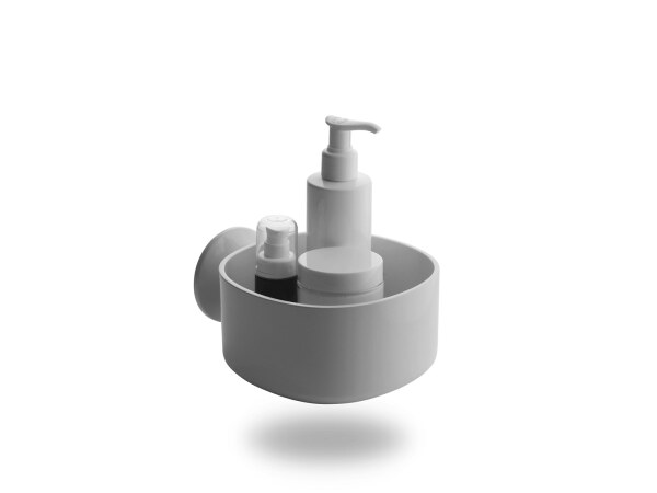 Alessi Birillo Bathroom Caddy with Suction Cup in White