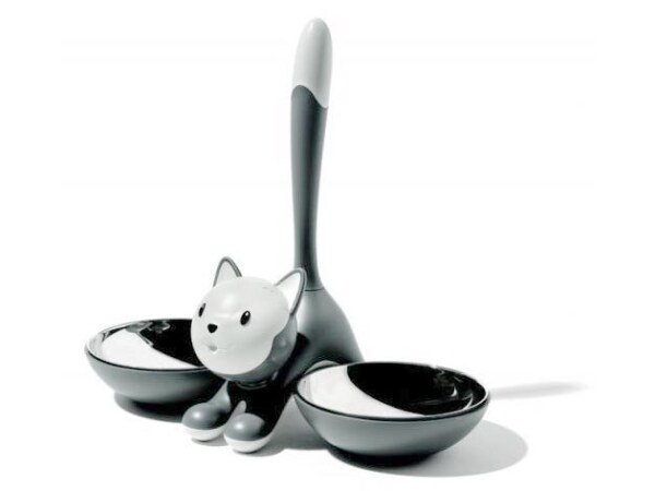 Alessi Tigrito Cat Bowl Grey