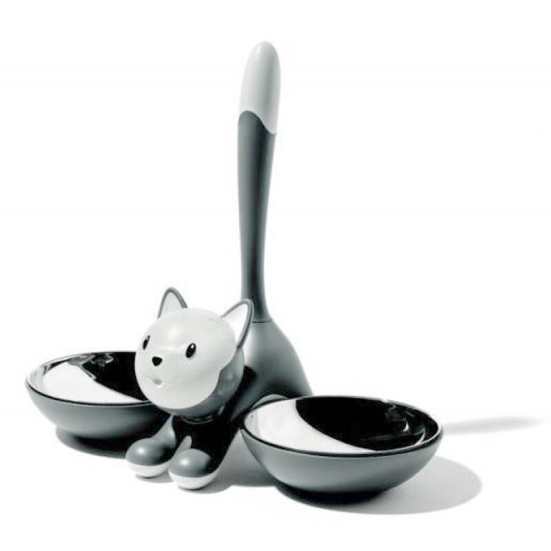 Alessi Tigrito Cat Bowl Grey