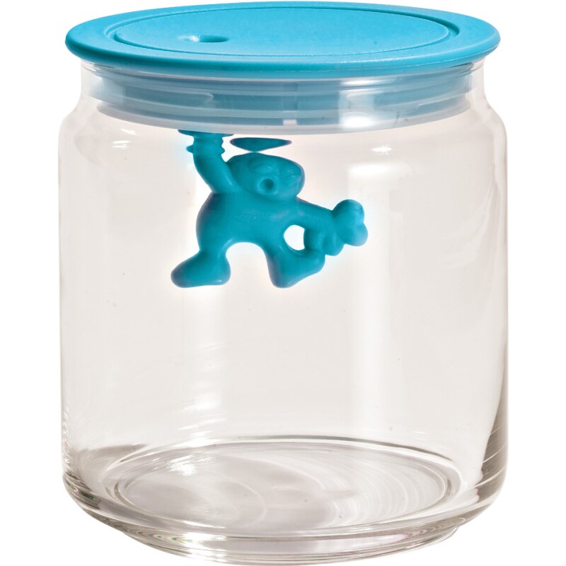 Alessi Gianni Storage Jar in Turquoise Small AMDR04 AZ