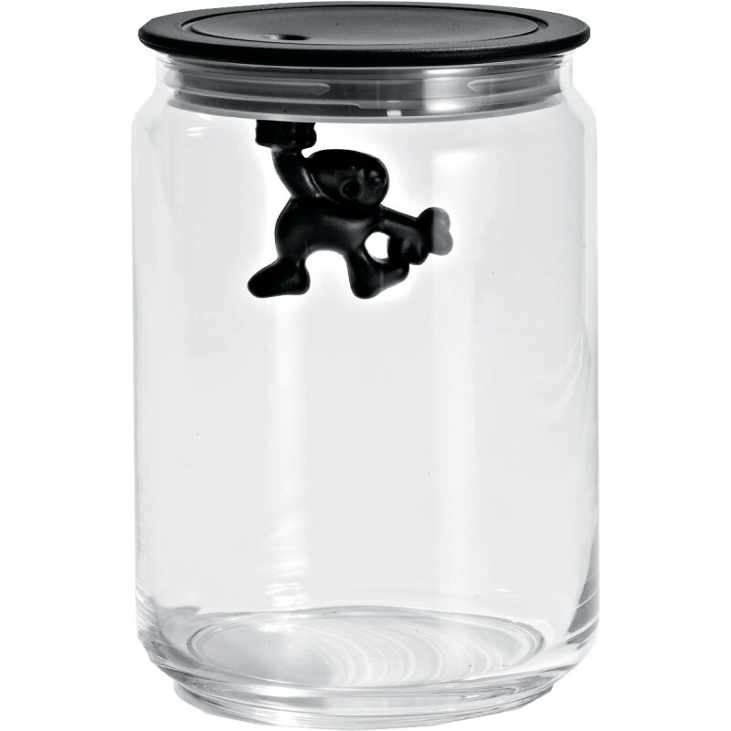 Alessi Gianni Storage Jar in Black Medium AMDR05 B