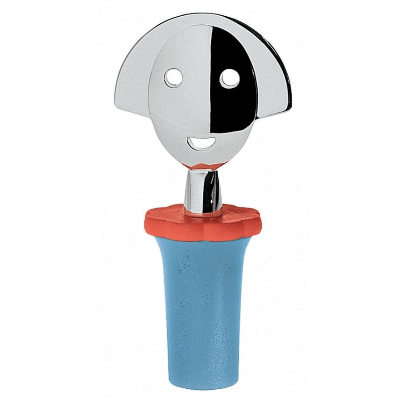 Alessi Bottle Stopper - Anna Stop in Blue by Alessandro Mendini