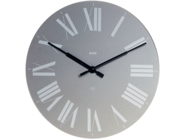 Alessi Firenze Clock in Grey by Achille Castiglioni