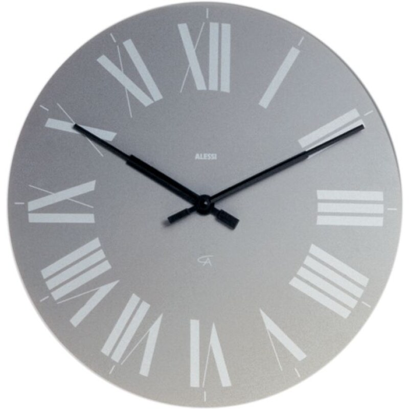 Alessi Firenze Clock in Grey by Achille Castiglioni