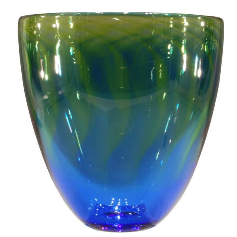 Rebecca Morgan Glass Bowl Blue and Green