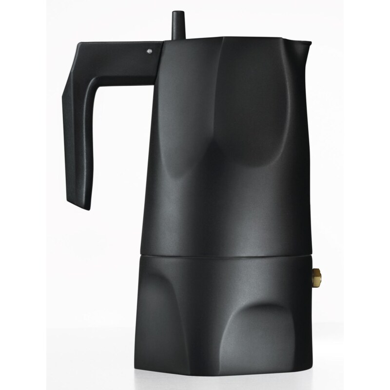 Alessi Ossidiana Espresso Coffee Maker 3 cup Black