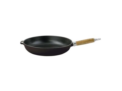 Chasseur Frying Pan Wood Handle 28cm - Matt Black