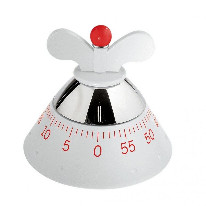 Alessi Timer - White Kitchen Timer by Michael Graves
