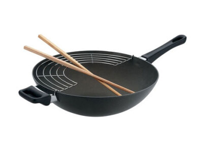 Scanpan Classic Wok with Long Handle - 36cm titanium non stick