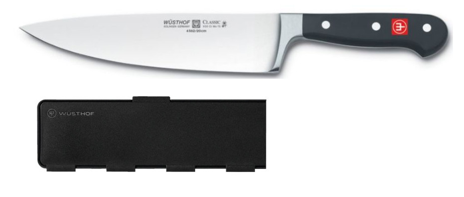 9755-11_set Wusthof Classic Cook's Knife 20cm with Magnetic Blade Guard 9755-11 - Image 1