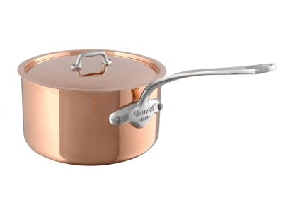 Mauviel M'150S Copper Saucepan with Stainless Steel Handle 18cm