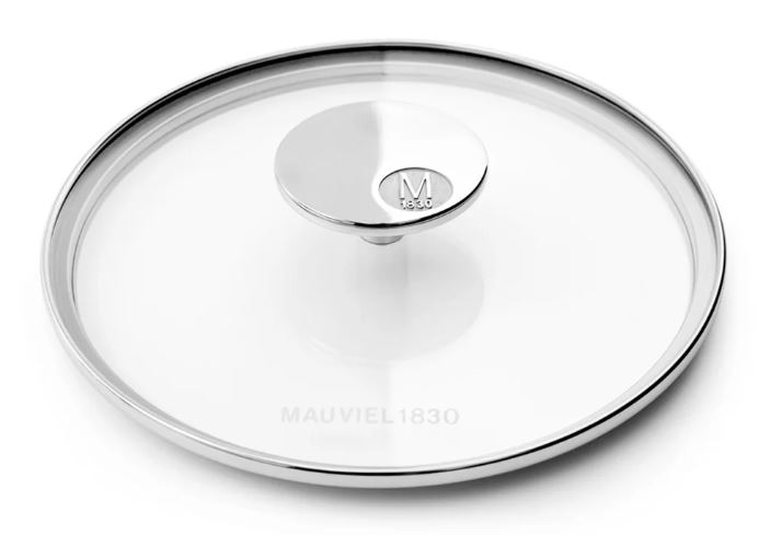 mauviel_glass_lid Mauviel M'360 Glass Lid with Stainless Steel Rim and Handle 24cm - Image 1